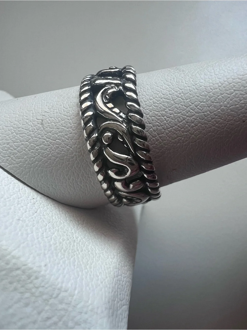 Carolyn Pollack RELIOS Sterling Silver Rope and Scroll Design Ring size 10